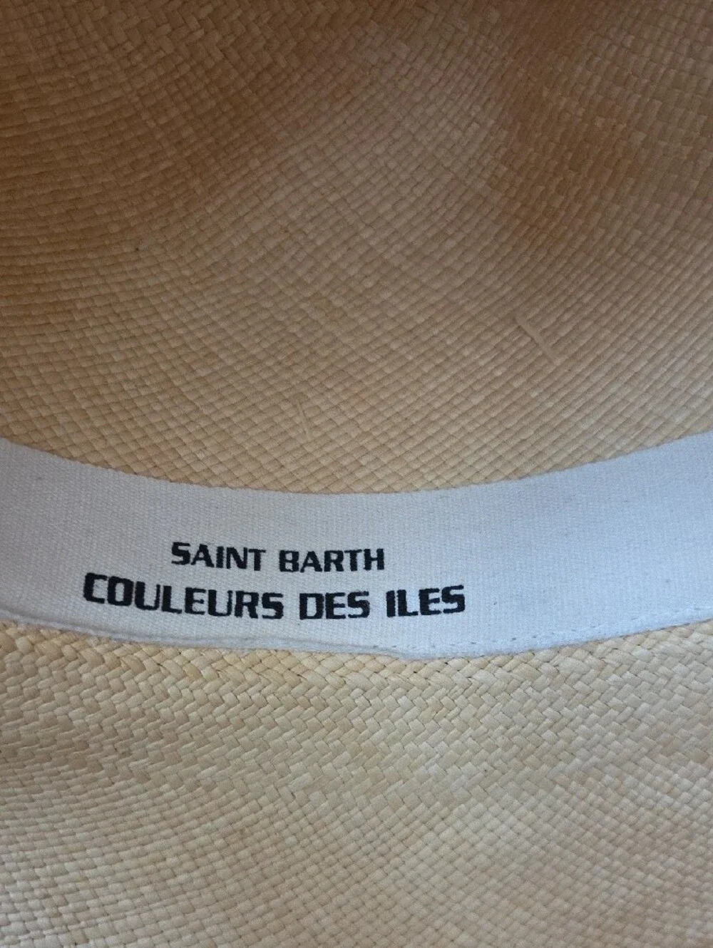 Men's Cream Straw Sun Hat with Dark Brown Band